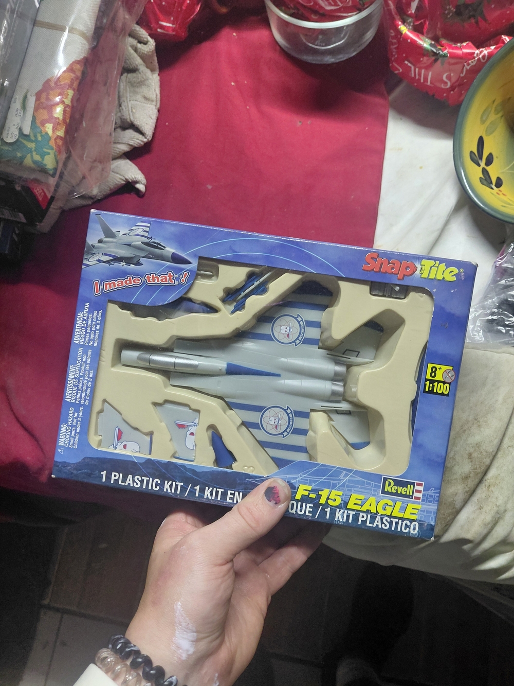 Revell SnapTite F-15 Eagle Kids Toy Plane - Blue & Gray